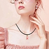 DIY Awareness Ribbon Alloy Enamel Pendant & Waxed Polyester Cord Making Kits DIY-YW0011-74-6