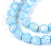 Anti-Tarnish Electroplate Glass Beads Strands EGLA-T021-6mm-15-01-3