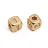 Brass Micro Pave Clear Cubic Zirconia Beads ZIRC-L091-021G-2