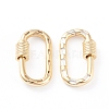 Brass Micro Pave Cubic Zirconia Screw Carabiner Lock Charms ZIRC-L093-58A-G-3
