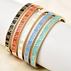 304 Stainless Steel Enamel Hinged Bangles BJEW-D408-45G-1