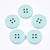 Painted Wooden Buttons WOOD-Q040-001F-1