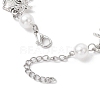Ocean Series Alloy Shape Shell & Starfish Link Bracelets BJEW-JB11840-01-4