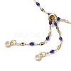 304 Stainless Steel Enamel Dapped Chains Slider Bracelets Making AJEW-JB01293-4