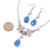 Pearl & Teardrop Glass Jewelry Set SJEW-JS01291-2