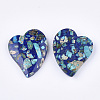 Assembled Synthetic Imperial Jasper and Natural Lapis Lazuli Pendants G-S329-053-2