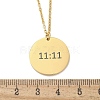304 Stainless Steel Number 11:11 Pendant Necklaces LS-NJEW-NH0002-01G-05-3