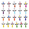 21Pcs Angel Glass Pendants PALLOY-TAC0129-3