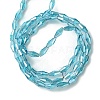 Transparent Electroplate Glass Beads Strands GLAA-K064-05A-PL07-2