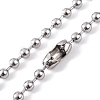 Non-Tarnish 304 Stainless Steel Ball Chain Necklaces for Women NJEW-G135-01D-P-2