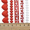 10 Yards 5 Styles Valentine's Day Polyester Ribbons OCOR-Q026-01-4