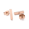 Cuboid 304 Stainless Steel Stud Crawler Earrings EJEW-O052-45-3