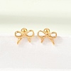 304 Stainless Steel Stud Earrings for Women SA-CBA44F8-04G-01-3