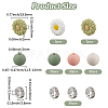 144Pcs 6 Styles Daisy & Round & Rondelle Food Grade Eco-Friendly Silicone Beads SIL-PA0001-15-2