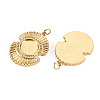 304 Stainless Steel Pendant Cabochon Settings STAS-S116-150G-2