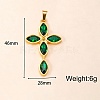 304 Stainless Steel Pave Cubic Zirconia Religion Cross Pendant for Men Women WG31638-02-2