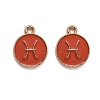 Alloy Enamel Pendants ENAM-S124-01B-12H-1