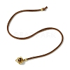 Brass Macrame Pouch Stone Holder Pendant Necklaces NJEW-JN04653-02-5