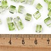 Spray Painted Glass Seed Beads SEED-A034-01F-4