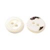 Natural Shell Flat Round Buttons with Carved Rim Recessed Center SH-CBA18B6-02A-01-2
