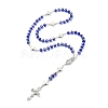 Glass Rosary Bead Necklaces NJEW-TA00080-2