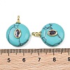 Synthetic Turquoise Pendants KK-B157-42G-09-3