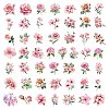 50Pcs Flower PVC Waterproof Stickers STIC-D300-06-4