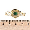 Brass Micro Pave Clear Cubic Zirconia Fold Over Clasps KK-U043-54G-02-3