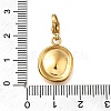 Flat Round 304 Stainless Steel Rhinestone Pendants Decoration STAS-R159-53G-04-3
