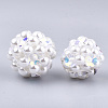 ABS Plastic Imitation Pearl Woven Beads FIND-T044-34C-02-2