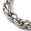 201 Stainless Steel Rope Chain Bracelets for Women Men BJEW-H612-01P-2