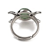 Natural Green Aventurine Adjustable Rings RJEW-K271-01P-12-3