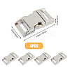 4Pcs Alloy Side Release Buckles FIND-FH0008-70-2
