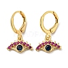 Real 18K Gold Plated Brass Dangle Leverback Earrings EJEW-A033-09G-01-1