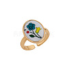 Brass & Shell Cuff Open Rings FS-WGBC7E6-06-1