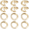 Brass Twister Clasps KK-BBC0025-17B-G-7