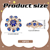 10Pcs 1-Hole Brass Rhinestone Buttons BUTT-NB0001-94D-2