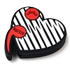 Heart Food Grade Silicone Focal Beads SIL-Q030-26A-2