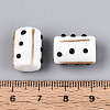 Handmade Gold Foil Glass Bumpy Beads LAMP-ZX003-12-06-4