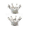 Alloy Rhinestone Crown Beads FIND-NH0001-19S-1