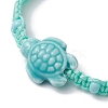Porcelain Tortoise Braided Bead Bracelets BJEW-JB10058-03-4