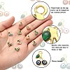 50Pcs Rack Plating Brass Enamel Pendants KK-CJ0001-87-3