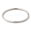 304 Stainless Steel Micro Pave Cubic Zirconia Hinged Bangles for Women BJEW-D408-30P-2