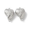 Brass Heart Box Clasps KK-U052-29P-1