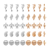 40Pcs 10 Styles 1-Hole Alloy Shank Buttons BUTT-PH0001-69-6