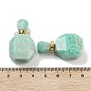 Natural Amazonite Perfume Bottle Pendants G-Q163-10G-01-3