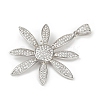Brass Micro Pave Cubic Zirconia Pendants KK-M322-27P-2