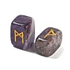 Rectangle Natural Amethyst Rune Stones G-Z059-01J-2