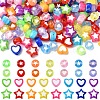 200Pcs 4 Styles Transparent Acrylic Beads OACR-YW0001-97-1