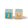 Rack Plating Brass Enamel Beads KK-B060-04G-06Z-1